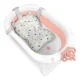 Складная детская ванночка с вкладышем Ricokids 728601, бело-розовая