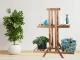Трехуровневая деревянная подставка для комнатных растений,...
