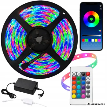 10m RGB LED Strip Light with Remote, App Control and Music Sync