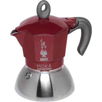 Bialetti Moka Induction 2TZ Stovetop Espresso Maker, Red