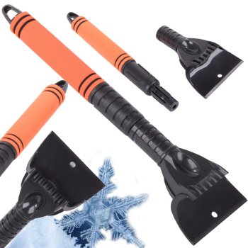 Auto Logu Ledus Skrāpis ar Neslīdošu Ergonomisku Rokturi | Car Window Ice Scraper with Non-Slip Ergonomic Handle