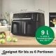 Karstā gaisa fritieris Bosch Serie 4 MAFD440B7, 2x4.5 l, 2500 W, melns