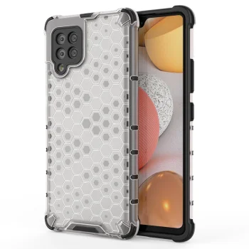 Vāciņš Samsung Galaxy A42 5G Honeycomb Case ar TPU apmali, caurspīdīgs