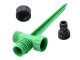Pulsating 360° rotating lawn sprinkler, green-black