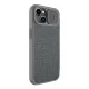 Чехол-книжка Nillkin Qin Cloth Pro Case для iPhone 14 Plus со шторкой камеры, серый