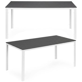Садовый стол на 6 персон 156x78 см Polywood MultiGarden, серо-белый