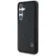 Чехол Mercedes Leather Curved Stitches для Samsung Galaxy S25, черный