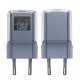 Сетевое зарядное устройство Acefast A53 PD 30W GaN с дисплеем, USB‑C – серый