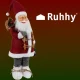 Новогодняя фигура Дед Мороз Ruhhy, 45 см, серый/красный/белый