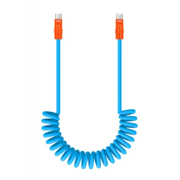 Newell Coiled USB-C to USB-C Cable 100W, 1.5 m, Blue-Orange