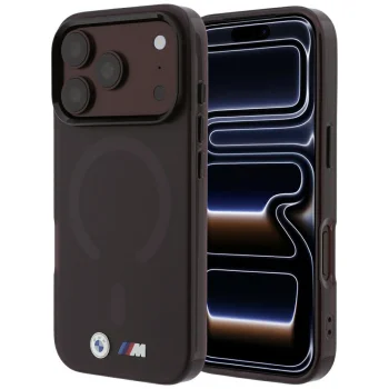 Чехол BMW M IML Frosted MagSafe для iPhone 17 Pro Max / 18 Pro Max, бордовый