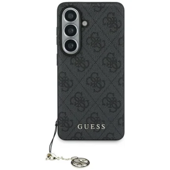 Guess 4G Classic Logo Charm MagSafe vāciņš priekš Samsung Galaxy S26, melns