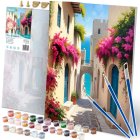 Massido Urban Landscape Paint by Numbers Kit, 40x50 cm – DIY Painting Set
