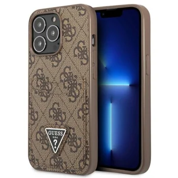 Чехол Guess 4G Triangle Logo Cardslot для iPhone 13 / 13 Pro - Коричневый