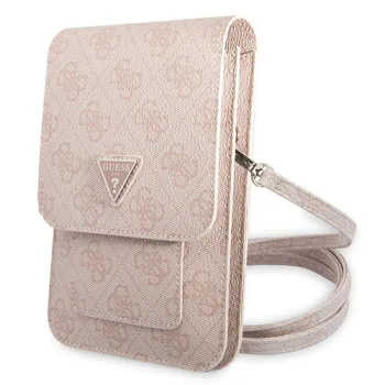 Сумка для смартфона Guess 4G Triangle, розовая