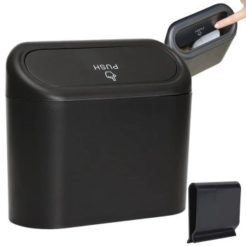 Компактная автомобильная мусорка на дверь с нажимной крышкой