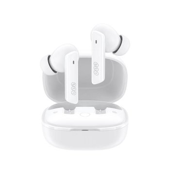 TWS QCY HT05N ANC Bezvadu TWS Austiņas Ausis ar Uzlādes Kasti, Balts | Wireless Bluetooth Earphones Earbuds