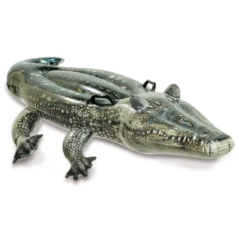 Intex piepūšamais krokodils peldēšanai, 170 cm, pelēks/zaļš