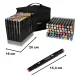 Double-Sided Alcohol Markers in Case, 120 pcs with Stand