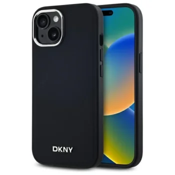 Чехол DKNY для iPhone 14 Plain Logo MagSafe, черный
