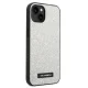 Чехол Karl Lagerfeld для iPhone 14 Plus Glitter Plaque Logo, серебристый