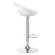 Grozāms bāra krēsls ar regulējamu augstumu QS-B01, Balts | Swivel Adjustable Height Bar Counter Stool Chair
