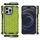 Vāciņš iPhone 13 Pro Honeycomb Case ar TPU rāmi, zaļš