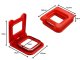 Sandwich Cutter and Sealer Mold for Kids, Red