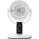 Bezvadu uzlādējams 3-in-1 ventilators ar pulti, balts/melns
