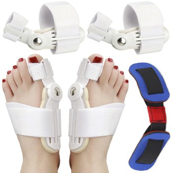 Toe orthosis for bunion correction, 2 pcs, with foot muscle expander