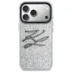 Karl Lagerfeld IML Glitter KL Diamond Logo vāciņš iPhone 17 Pro telefonam – sudraba | Phone Case Cover