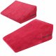 Trīsstūrveida stingro spilvenu komplekts (2 gab.), sarkans