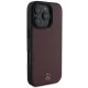 Mercedes iPhone 16 Pro Max Case Textured And Plain Leather MagSafe, Red