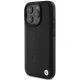 BMW Leather Hot Stamp vāciņš Apple iPhone 16 Pro - Melns