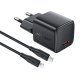Acefast A118 C-L 30W GaN USB-C lādētājs ar Lightning kabeli, Melns