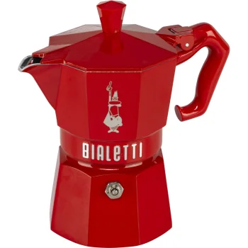 Bialetti MOKA EXCLUSIVE 3 Tašu Espresso Kafijas Kanna, Sarkana