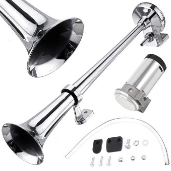 Zvans _ Trompetes Rags _ Blaker 150 Db _ Hromēts + Kompresors 12V | Pneumatic Blaker 150Db Fanfare Chrome + Compressor...