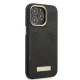 Чехол Guess Peony Logo Plate MagSafe для iPhone 13 / 13 Pro, черный