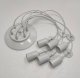 6-Arm Spider Ceiling Lamp, White