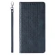 Atverams vāciņš Samsung Galaxy S23 Ultra Magnet Strap Case ar statīvu un siksniņu, zils