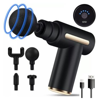 Massage Gun Deep Tissue Percussion Massager with 4 Heads for Pain Relief