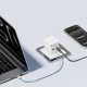Cuktech AD653W 67W GaN sienas lādētājs ar ievelkamu USB-C kabeli, Balts