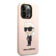 Karl Lagerfeld Silicone Ikonik vāciņš Apple iPhone 14 Pro, rozā