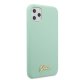 Guess iPhone 11 Pro Max vāciņš Silicone Vintage Gold Logo, zaļš
