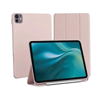 Etteri planšetdatora vāciņš priekš Apple iPad Pro 2024 11", gaiši rozā