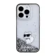 Karl Lagerfeld iPhone 15 Pro Max vāciņš Liquid Glitter Choupette, caurspīdīgs
