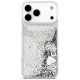 Чехол Guess Liq. Glitter Charms для iPhone 17 Pro — серебристый