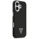 Guess MagSafe vāciņš iPhone 17 ar graudainu tekstūru un trīsstūra logotipu – melns | Phone Case Cover