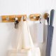Pašlīmējošs koka pakaramais ar diviem āķiem | Self-adhesive Wooden Hanger with Two Hooks