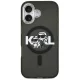 Karl Lagerfeld IML Glitter Karl & Choupette Sketch Logo MagSafe iPhone 17 aizsargvāciņš – melns | Phone Case Cover